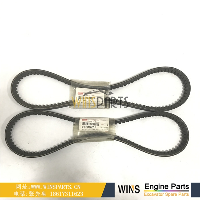 8-97314227-0 8-97314-227-0 8973142270 五十铃 4JG1 发动机风扇皮带用于<a href=//lifecity2021.com/riliwajueji.html target='_blank'>日立</a>ZX75UR ZX85US ZX75US挖掘机配件