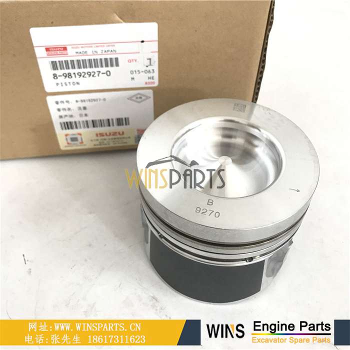 8-98192927-0 8981929270 ISUZU 五十铃4JJ1发动机活塞组件 用于<a href=//lifecity2021.com/riliwajueji.html target='_blank'>日立</a> ZX140W-3 ZX160LC-3 ZX180LC-3 ZX135US-3 挖掘机