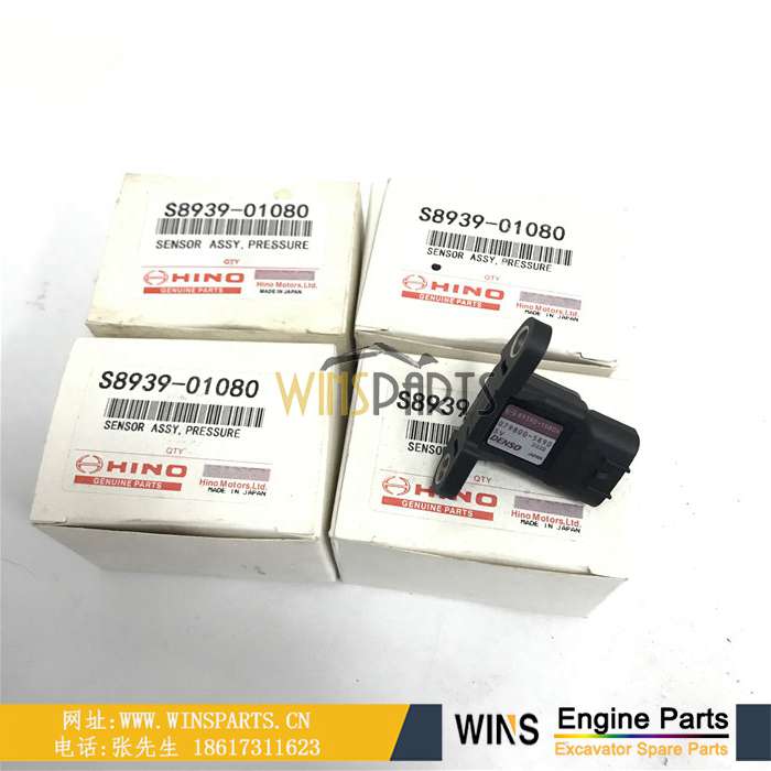 S8939-01080 VHS893901080 VH893901080A 079800-5890 893901080A 日本电装传感器 日野 J05E J08E P11C 发动机 进气传感器 用于神钢<a href=//lifecity2021.com target='_blank'>挖掘机配件</a>SK200-8 SK210D-8 SK250-8 SK350-8
