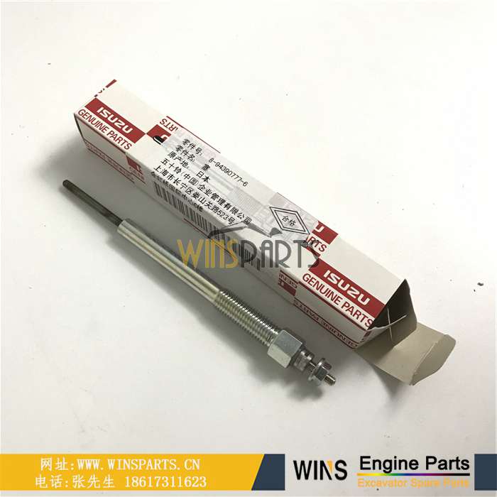 8-94390777-6 8943907776 五十铃 6HK1 4HK1 发动机 预热塞 用于<a href=//lifecity2021.com/riliwajueji.html target='_blank'>日立</a> ZH200-A ZH200LC-A ZR125HC ZR950JC ZW220 ZW220-HCMF ZW250 ZW250-HCMF ZX170W-3 ZX170W-3-AMS ZX170W-3DARUMA ZX190W-3 ZX190W-3-AMS ZX190W-3DARUMA ZX190W-3M ZX200-3 ZX200-3F ZX210-3-AMS ZX210-3-HCME ZX210H-3 ZX210K-3 ZX210L-3 ZX210N-3-AMS ZX210N-3-HCME ZX210W-3 ZX210W-3-AMS ZX210W-3DARUMA ZX220W-3 ZX225US-3 ZX225US-3-HCME ZX225USR-3 ZX225USR-3-HCME ZX225USRK-3 ZX225USRL-3 ZX240-3 ZX240-3-AMS ZX240N-3-HCME ZX250H-3 ZX250K-3 ZX250L-3 ZX250LC-3-HCME ZX250LC-5B ZX250LCN-5B ZX250W-3 ZX270-3 ZX280L-3 ZX280LC-3 ZX280LC-3-HCME ZX280LCH-3 ZX290LC-5B ZX290LCN-5B ZX330 ZX330-3 ZX330-3F ZX330-3G ZX330-5G ZX330-HHE ZX330LC-5G ZX350-3-AMS ZX350-5G ZX350H ZX350H-3 ZX350H-3F ZX350H-3G ZX350H-5G ZX350H-HHE ZX350K ZX350K-3 ZX350K-3F ZX350K-3G ZX350K-5G ZX350L-3 ZX350LC-3-HCME ZX350LC-3F-HCME ZX350LC-3FAMS ZX350LC-5B ZX350LC-5G ZX350LC-AMS ZX350LC-HCME ZX350LCH-5G ZX350LCK-5G ZX350LCN-5B ZX350LL ZX350MTH-AMS ZX350MTH-HCME ZX350W ZX360LC-HHE ZX360W-3 ZX370MTH ZX400LCH-3 ZX400W-3 ZX470-5B ZX470-5B-LD ZX470H-5B ZX470H-5B-LD ZX470LC-5B ZX470LCH-5B ZX470LCR-5B ZX470R-5B ZX500W Hitachi