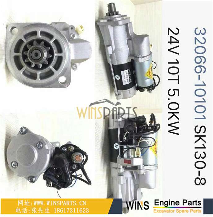 VA32G6610100 32G66-10100 32G66-10101 VA32G6610101 日本<a href=//lifecity2021.com/Engine-Mitsubishi.html target='_blank'>三菱</a> D04FR 启动马达 起动机 用于 神钢 SK130-8 SK140-8挖机配件
