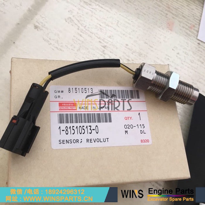 VI1815105130 1-81510513-0 1815105130 原装五十铃 4JG1 4LE2 4JG2 4LE1 发动机 曲轴 转速传感器 飞轮 传感器用于<a href=//lifecity2021.com/riliwajueji.html target='_blank'>日立</a> 神钢 挖掘机配件