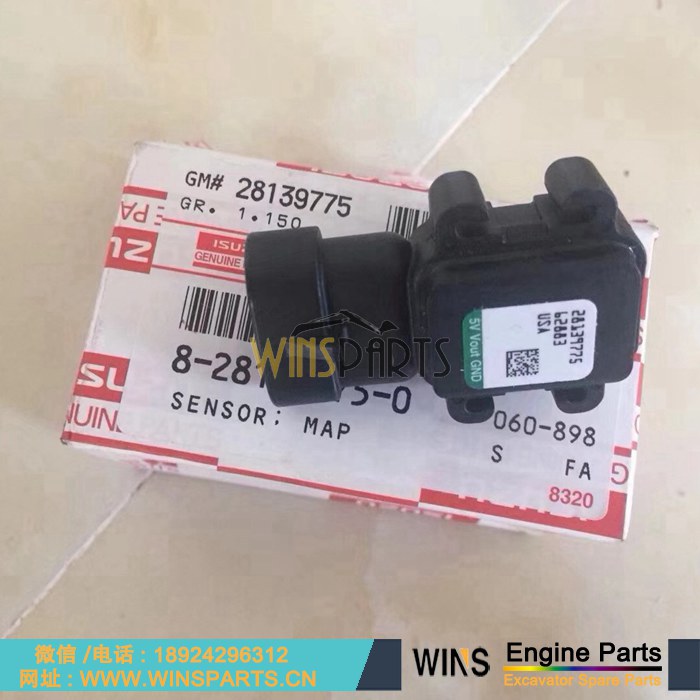 8-28139775-0 8281397750 8-28139-775-0 828139-7750原装五十铃 4JJ1 发动机 歧管 进气压力传感器 空气感应器<a href=//lifecity2021.com/riliwajueji.html target='_blank'>日立</a>ZX110-3 ZX120-3约翰迪尔挖掘机配件