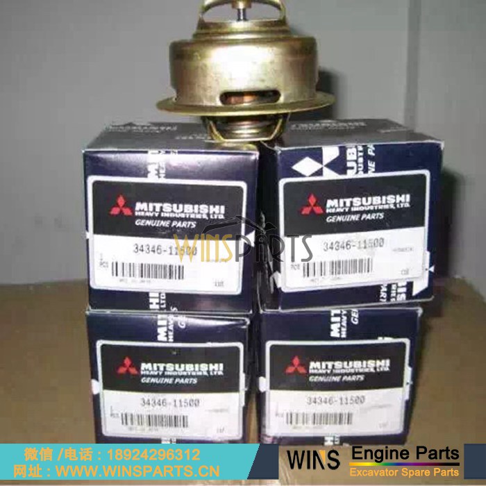 VA3434611500 34346-11500 3434611500 <a href=//lifecity2021.com/Engine-Mitsubishi.html target='_blank'>三菱</a> 卡特 S6K C6.4 S4K C4.2 发动机 恒温器 节温器 用于神钢 SK130-10 SK140-10 卡特E320C 320B 挖掘机配件