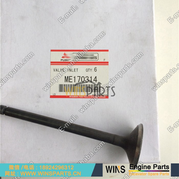 ME170314 VAME170314 ME300285 VAME300285 日本<a href=//lifecity2021.com/Engine-Mitsubishi.html target='_blank'>三菱</a> 6D14 6D15 6D16 发动机 进气门 排气门用于神钢 SK330-6 SK290LC-6E SK330LC-6E 配件