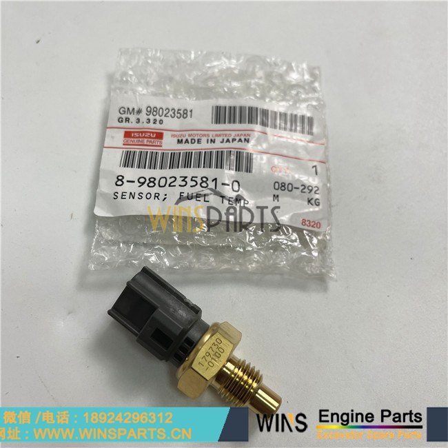 8-98023581-0 8980235810 8-98023-581-0 898023-5810 原装 五十铃 4HK1 6HK1 4JJ1 发动机 燃油感应器 柴油 温度 传感器 用于<a href=//lifecity2021.com/riliwajueji.html target='_blank'>日立</a>挖掘机配件