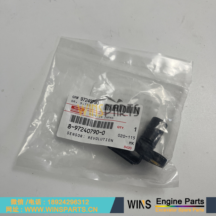 8-97240790-0 8972407900 8-97240-790-0 原装日本 ISUZU 五十铃 4BG1T 6BG1T发动机 转速传感器 凸轮轴传感器 曲轴传感器 用于<a href=//lifecity2021.com/riliwajueji.html target='_blank'>日立</a> 凯斯 住友 SH120 SH200 SH350 挖掘机配件 